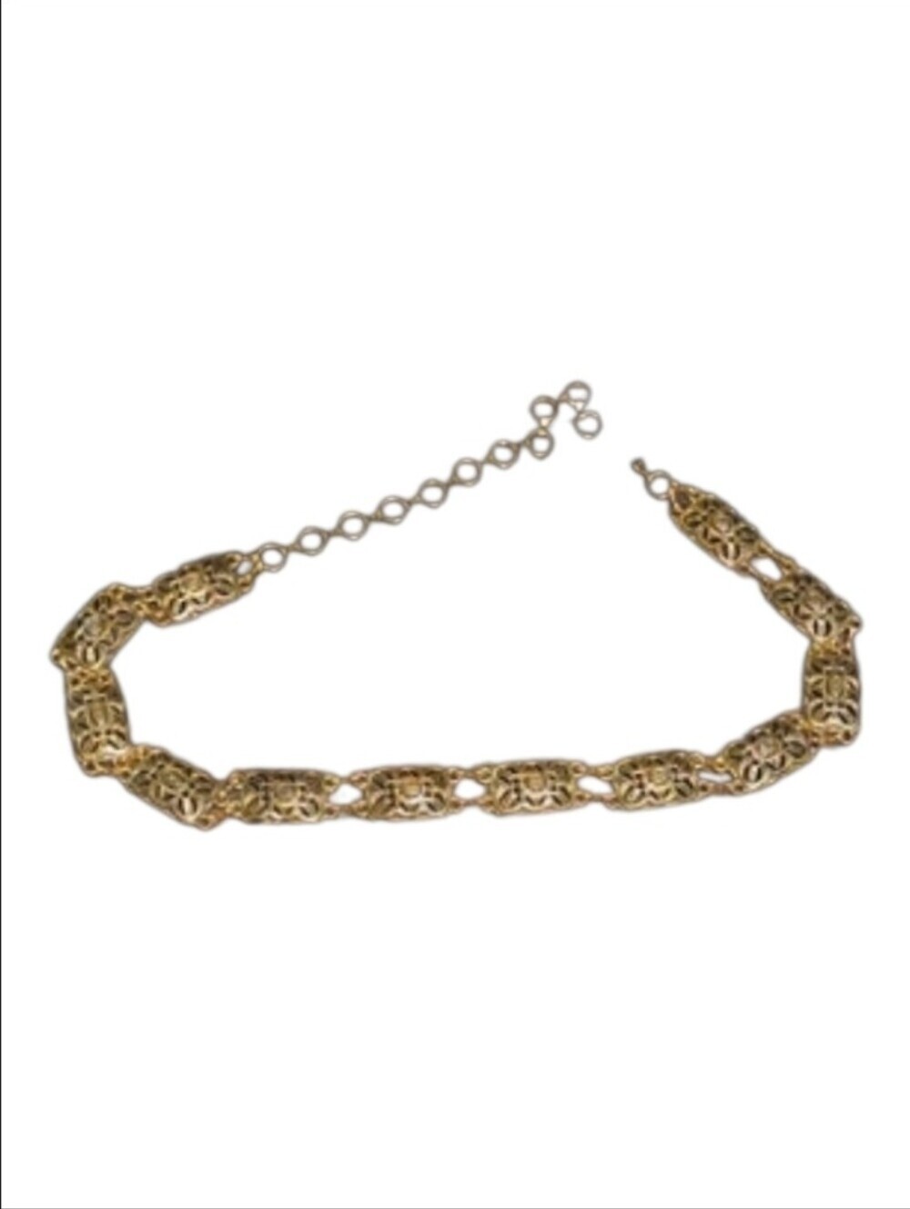 Gold Linked Filigree Chain Belt